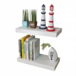 VidaXL Półka na książki/DVD płyta MDF 40x20 cm biały 2 szt. 4