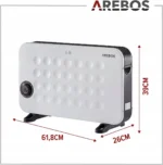 KONWEKTOR GRZEJNIK 2000W BIAŁY AREBOS 6