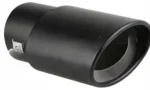 Osłony na rury wydechowe ze stali szlachetnej, uniwersalne, czarne, 63mm