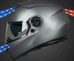 ILM kask motocyklowy, składany kask na całą twarz 2XL Czarny MAT 5