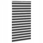 VidaXL Roleta zebra dzień/noc czarna, szerokość tkaniny 130,9 cm, poliester 4
