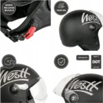 Retro klasyczny kask motocyklowy rozmiar M 57-58cm 5