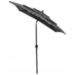 VidaXL 3-poziomowy parasol na aluminiowym słupku, antracytowy, 2x2 m 3