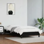 Łóżko pojedyncze tapicerowane VidaXL 90x200 czarny 2