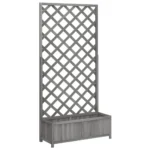 DONICA Z TREJAŻEM, szara, lite drewno jodłowe VIDAXL