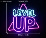 Neon LUCUNSTAR Level Up do dekoracji ściennej 2