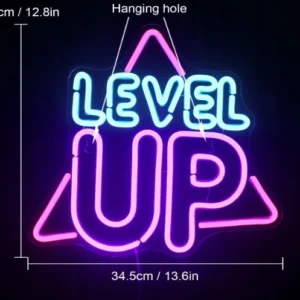 Neon LUCUNSTAR Level Up do dekoracji ściennej 2