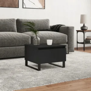 Stolik kawowy, czarny, 50x46x35 cm, materiał drewnopochodny, vidaxl 2