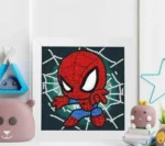 Haft Diamentowy Diamond Painting Mozaika Spiderman z ramką 18x18 cm cc008