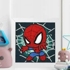 Haft Diamentowy Diamond Painting Mozaika Spiderman z ramką 18x18 cm cc008