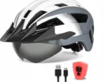 Kask rowerowy męski i damski, lekki z wizjerem