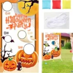 Gry w rzucanie woreczkami fasoli na Halloween