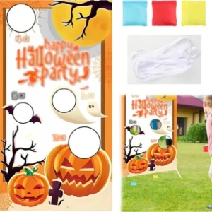 Gry w rzucanie woreczkami fasoli na Halloween