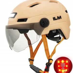 ILM Kask rowerowy dla dorosłych z ładowanym przez USB