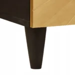 VidaXL Stolik nocny z szufladą Czarny i złoty 50 x 33 x 60 cm 7