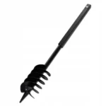 vidaXL Świder z rączką, do dziur,120 mm, podwójna spirala, stalowy, czarny