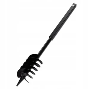 vidaXL Świder z rączką, do dziur,120 mm, podwójna spirala, stalowy, czarny