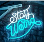 NOXET Stay Weird Neon Sign LED Signs do dekoracji ściennych