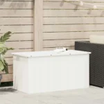 VidaXL Skrzynia do przechowywania na zewnątrz ogrodowa Biała 100x50.5x50 cm 2