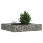 VidaXL Podwyższona donica gabionowa, galwanizowana stal, 100x100x20 cm 7