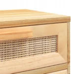 SZAFKI NOCNE 2 SZT DREWNO SOSNOWE I RATTAN BOHO 7