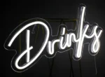 Looklight Neonowy znak, napoje, dekoracja ścienna, ciepła biel, Drinks 5