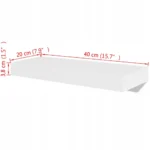 VidaXL Półka na książki/DVD płyta MDF 40x20 cm biały 2 szt. 5