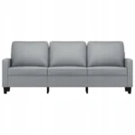 Sofa 3-osobowa, jasnoszara, 180 cm, tapicerowana tkaniną 3