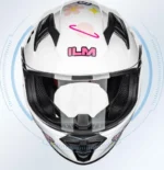 ILM kask Motocyklowy dziecięcy, Różowy, XS 51-52cm 4