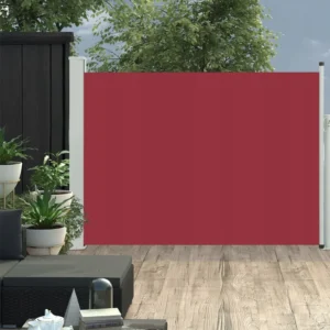 VidaXL Wysuwana markiza boczna na taras, 100 x 500 cm, czerwona 2