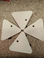 Podstawka pod doniczkę Doniczka drewno 13,5 cm x 13,5 x 5,5 cm x 4 sztuki 4