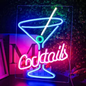 Looklight Neonowy szyld koktajlowy do koktajli