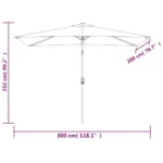 Parasol VidaXL beżowy 300 x 252 cm 14