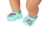 BABY born Granatowe klapki z przypinkami dla Lalki Buciki 5