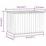 VidaXL Skrzynia ogrodowa metalowa 1365 l 149x99x93 cm - obrazek 10
