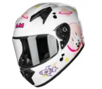 ILM kask Motocyklowy dziecięcy, Różowy, XS 51-52cm