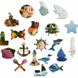 Iconic Puzzles - Portofino, Włochy, 100% zrównoważone drewniane puzzle 2