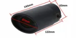 Osłony na rury wydechowe ze stali szlachetnej, uniwersalne, czarne, 63mm 2