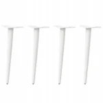 Nogi do stolika kawowego, 4 szt., biale, 42-43 cm, stal