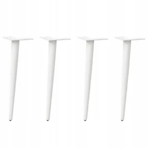 Nogi do stolika kawowego, 4 szt., biale, 42-43 cm, stal