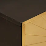 VidaXL Stolik nocny z szufladą Czarny i złoty 50 x 33 x 60 cm 6