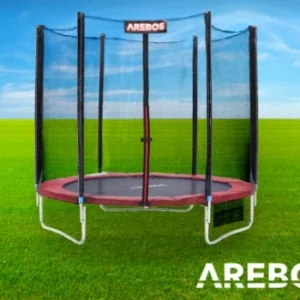 Osłona sprężyn trampoliny AREBOS 183 cm czerwona UV wodoodporna