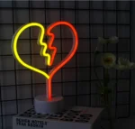 lucunstar Neon w kształcie serca z podstawą walentynki 3