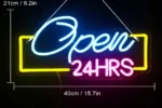Horseneon Open 24HRS neonowy szyld, neonowy znak LED 3