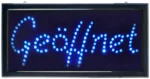 Tablica reklamowa LED, niebieska tablica, Geoffnet, otwarte niemiecki 2