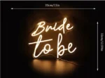 Neonowa dekoracja ścienna dla panny młodej, zasilana przez USB Bride to be 2