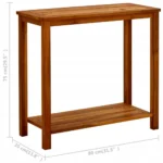 VidaXL Stół drewno prostokątny 80 x 35 x 75 cm 6