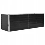 Doniczka metal czarny VidaXL 240 cm x 80 x 77 cm 2