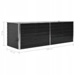 Doniczka metal czarny VidaXL 240 cm x 80 x 77 cm 8