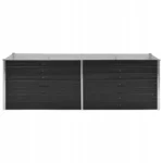 Doniczka metal czarny VidaXL 240 cm x 80 x 77 cm 9